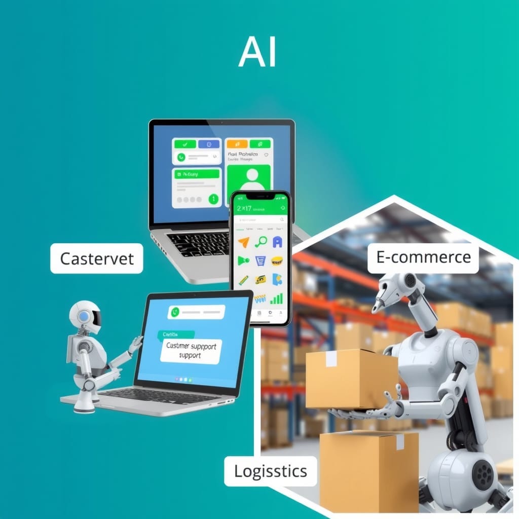 AI agents automating logistics, e-commerce, and customer support tasks for business growth